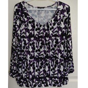 SOON LONG SLEEVE SCOOP NECKLINE LOOSE BLOUSE (US 10)